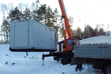 19 Diesel generator sets enclosed in low-noise containers were delivered to Siberia