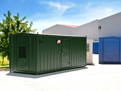 Two diesel generator sets in one container